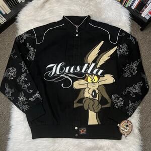 JH DESIGN LOONEY TUNES WILE E COYOTE HUSTLA JACKET SIZE 2XL